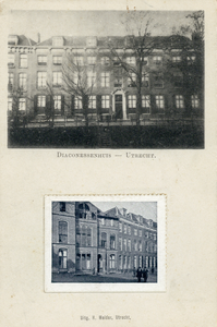 4743 Gezicht op de voorgevel van het Diakonessenhuis (Achter Twijnstraat 30-33) te Utrecht.N.B. Het adres Achter ...